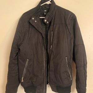 Black H&M winter bomber jacket size M